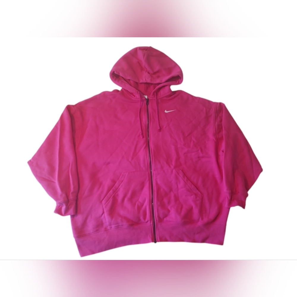 Nike Women's Size M Hot Pink Zipper Hoodie w/Front Pockets